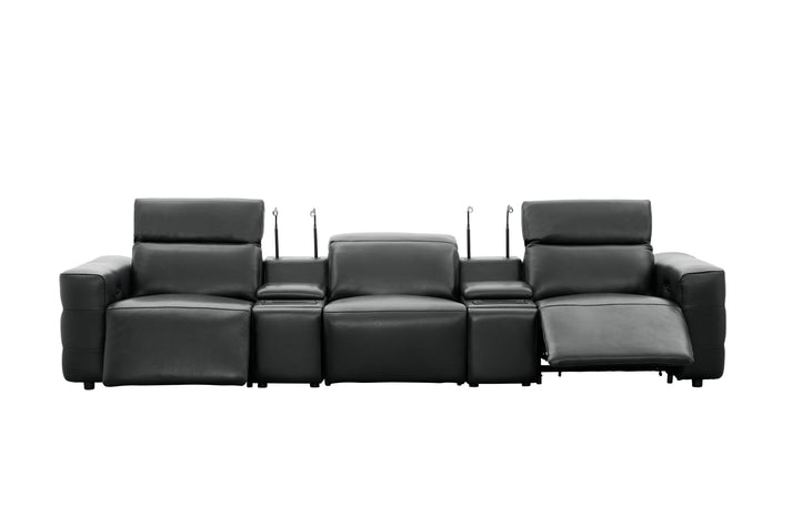 Diamante Black 3pc POWER Reclining Sofa MI-2515