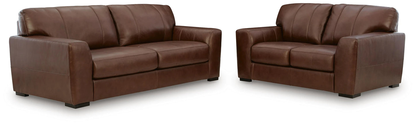 Mossano Sofa and Loveseat (TOP-GRAIN)
