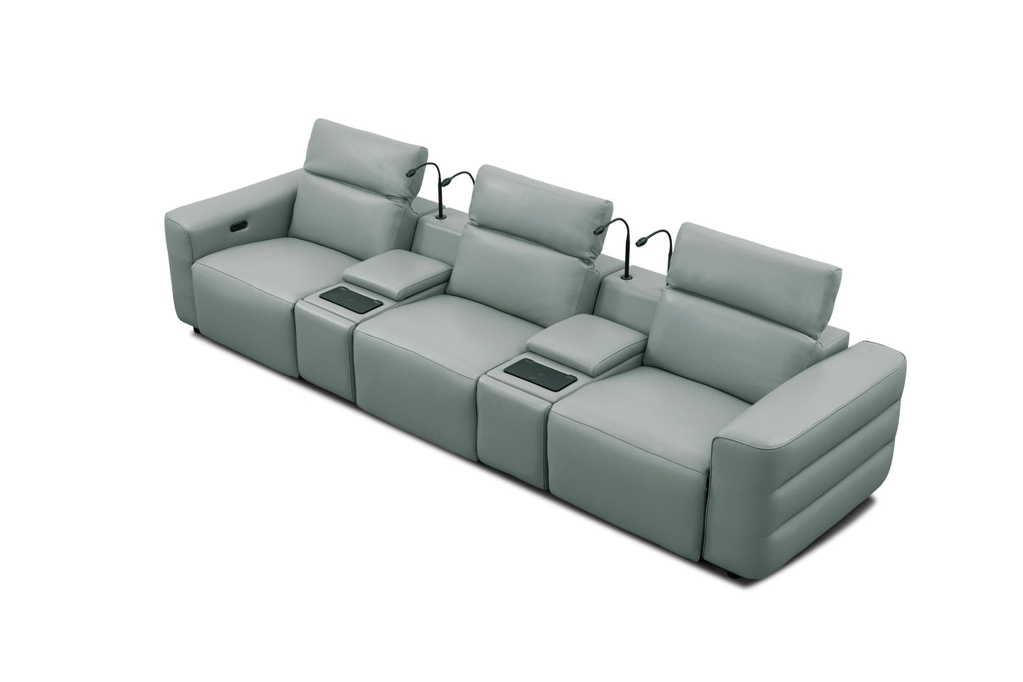 Diamante Grey 3pc POWER Reclining Sofa MI-2515