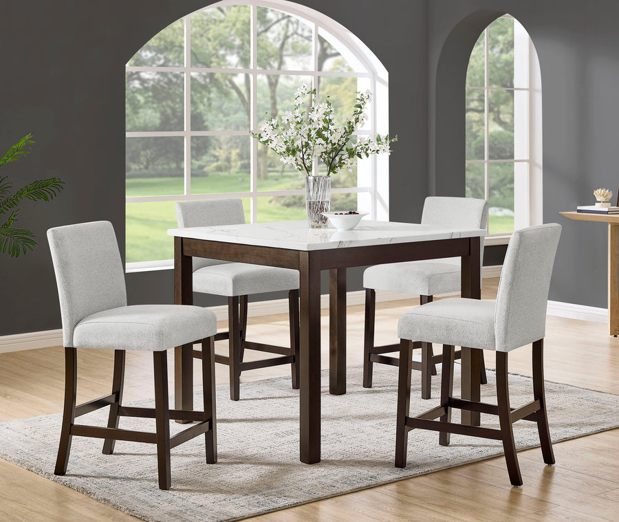 Lennon Brown/Gray 5pc Counter Height  Set 1715