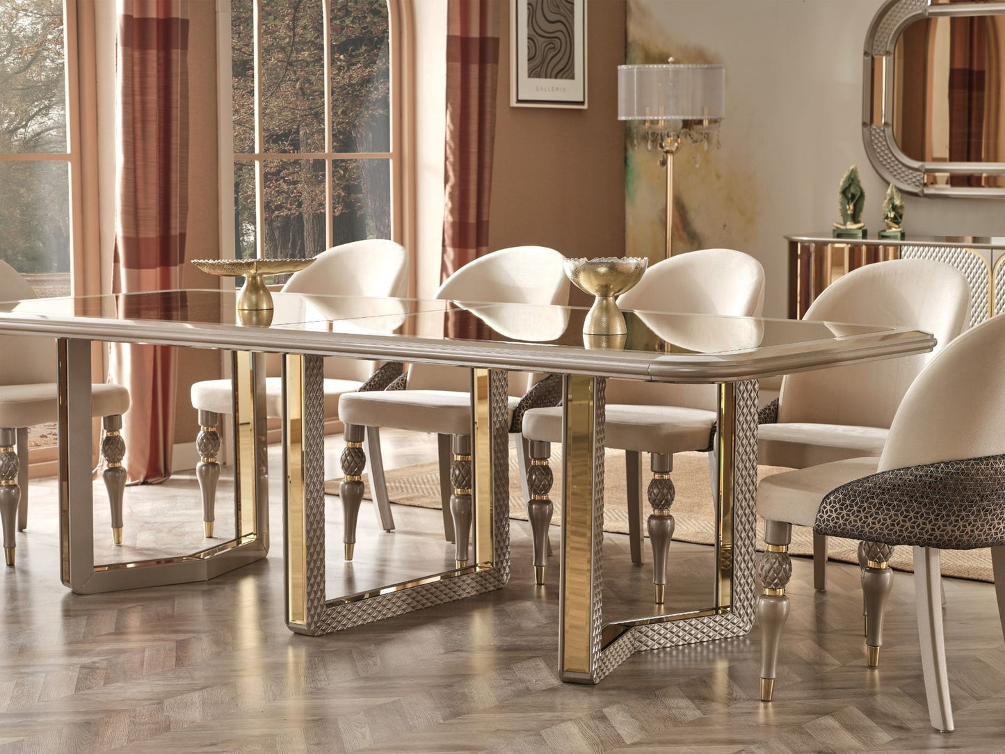Madrid Diningroom Set(79"Dining Table & 6 Dining Chair)