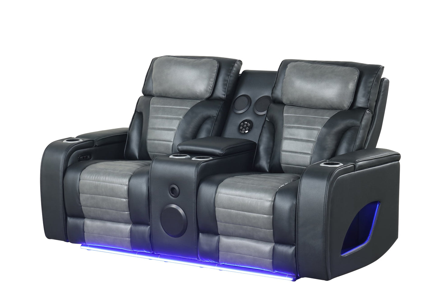 Robin Black POWER/LED/BLUETOOTH SPEAKERS 3PC Reclining Set S4200