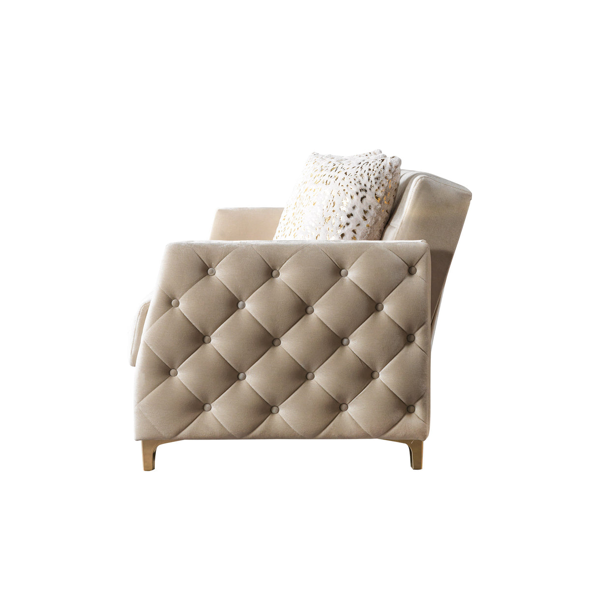 Florence Ivory Velvet Sofa 88" & Loveseat 64"