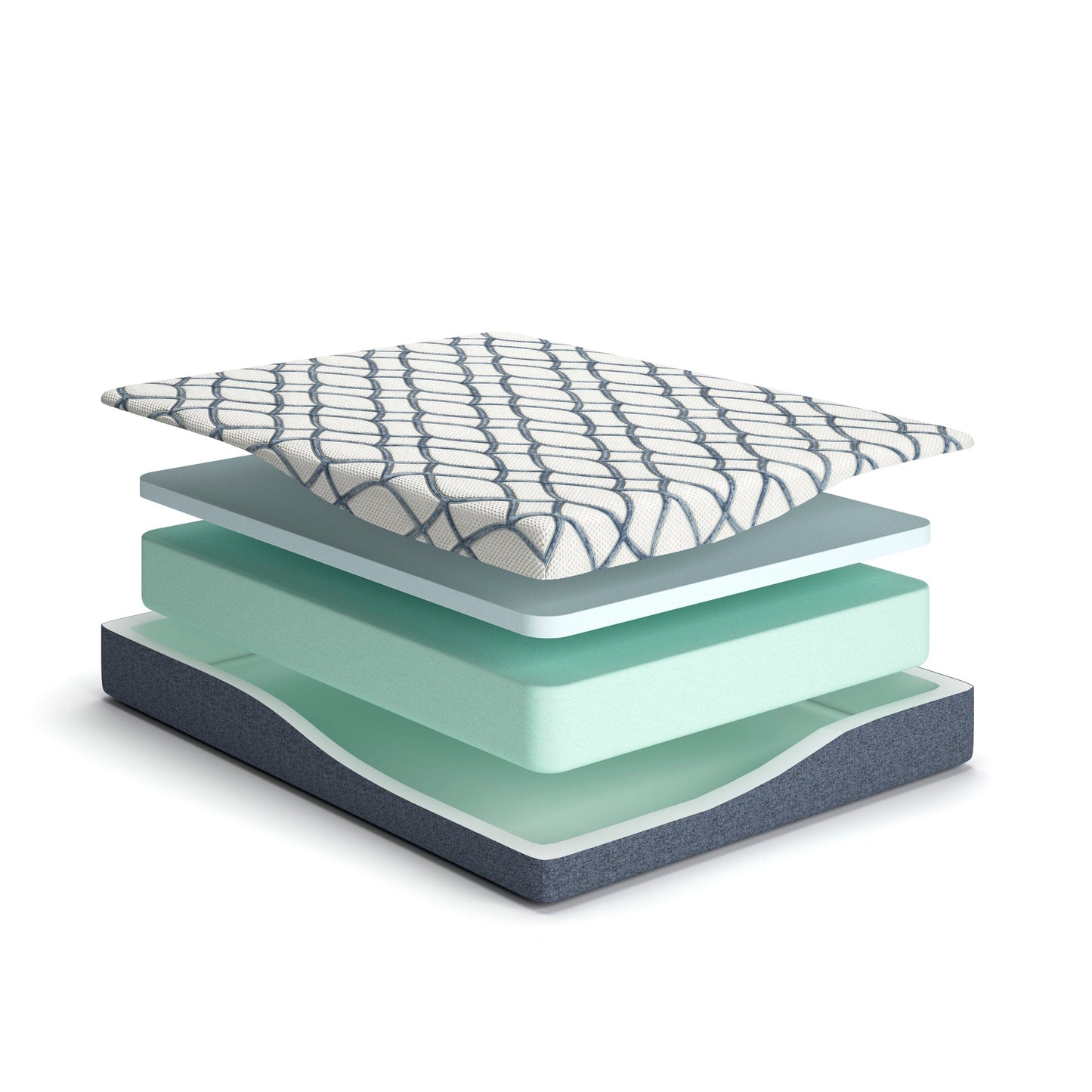 Chime 10" Elite 2.0 White/Blue King Mattress M425 (Firm)