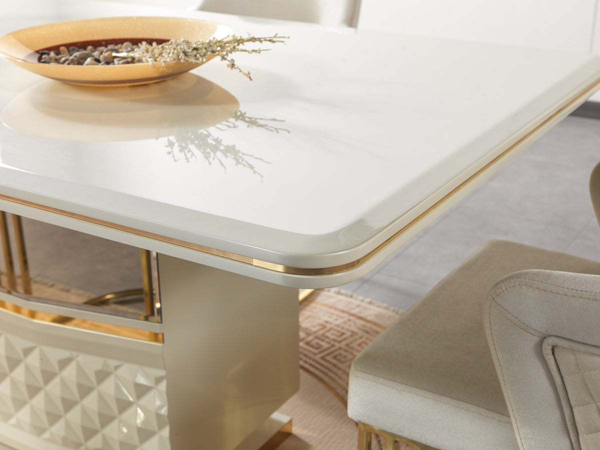 Anica Ivory 7pc Dining Room Set