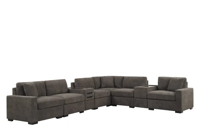 Barista Chocolate BLUETOOTH SPEAKER 8pc Modular Sectional Set