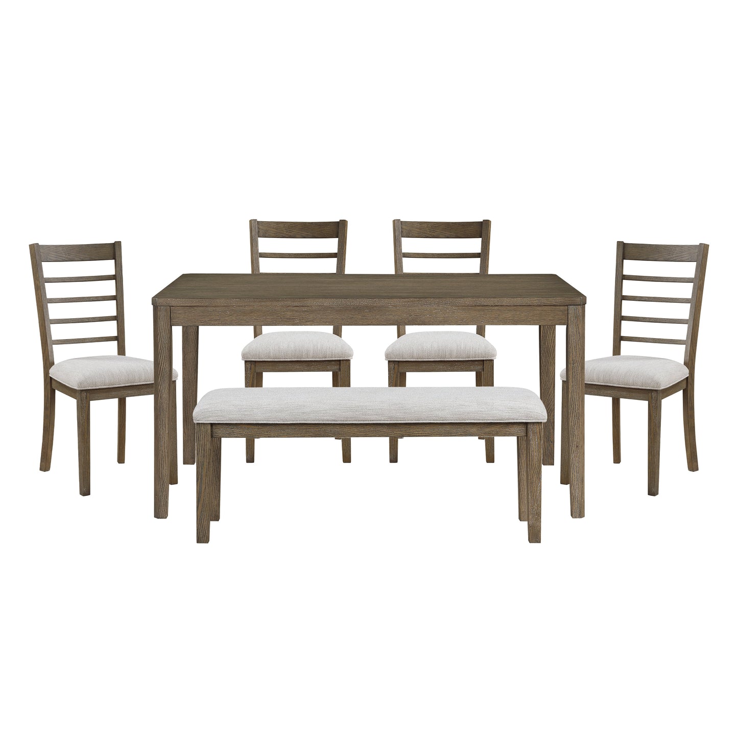 Emilia Light Brown 6pc Dining Set 5887
