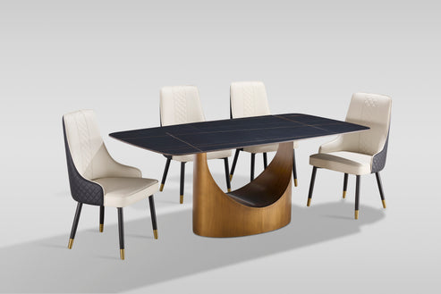 Roxy Black/Bronze Dining Room Set D1576