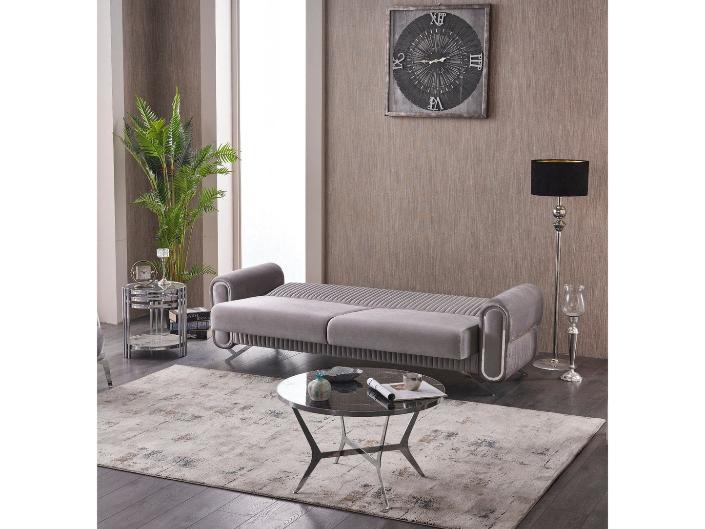Royal 3-pieces (Sofa & Loveseat & Chair) Livingroom Set Light Grey