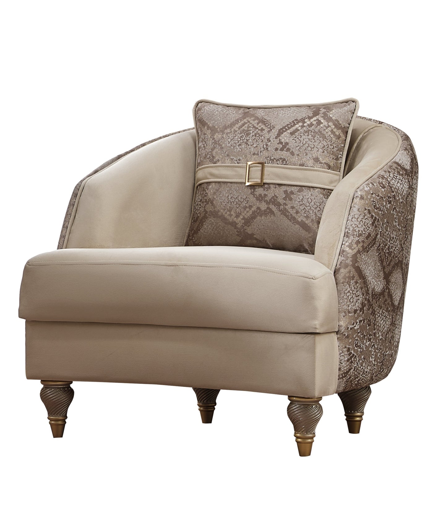 Lima 3-pieces (Sofa & Loveseat & Chair) Livingroom Set Cream