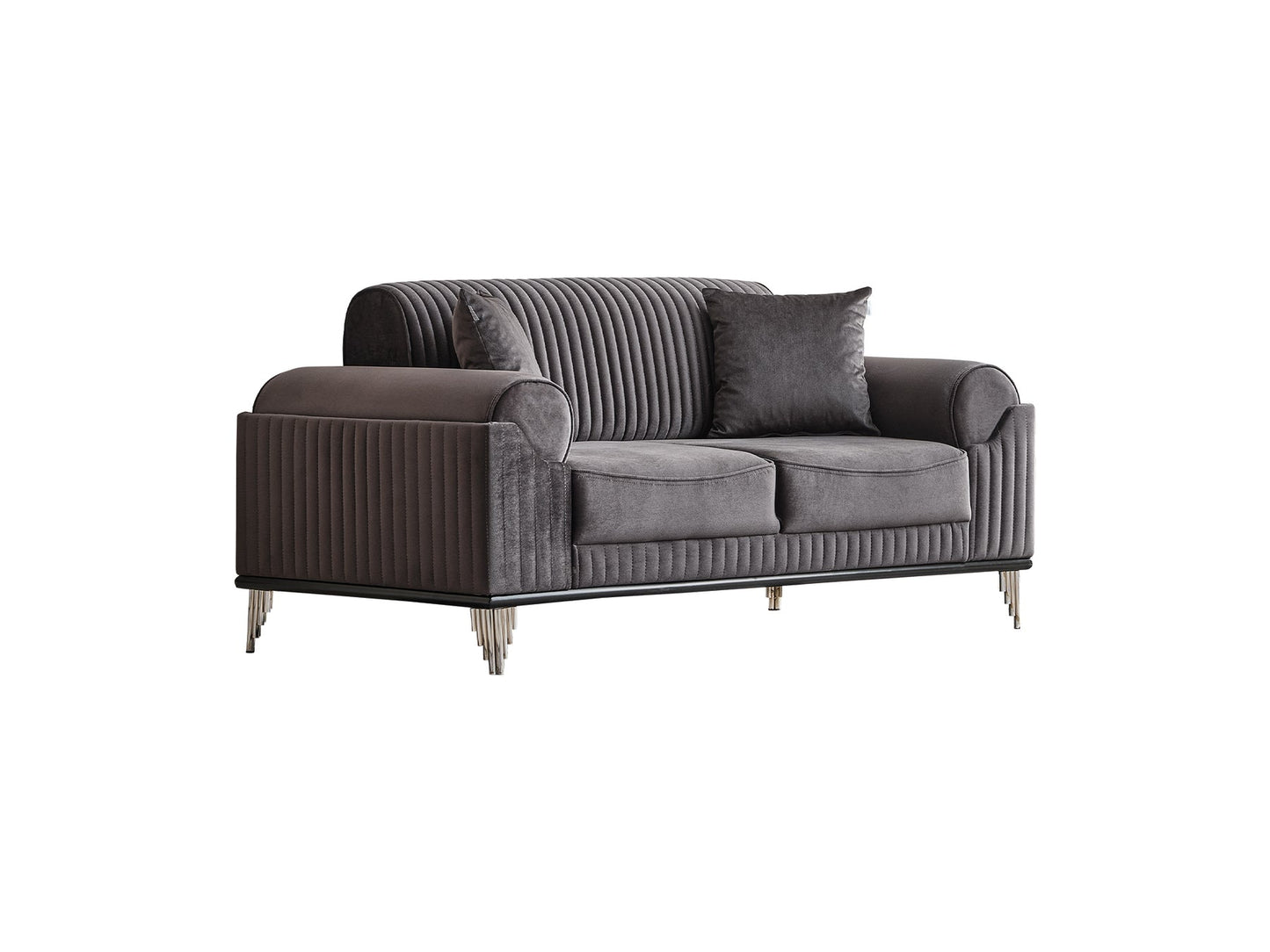 Everest 3-pieces (Sofa & Loveseat & Chair) Livingroom Set Grey