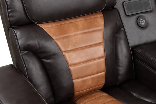 IBIZA Brown POWER/LED/BLUETOOTH SPEAKERS Reclining Sectional