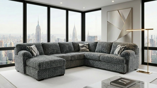 Westwood Gunmetal Fabric 133" Sectional