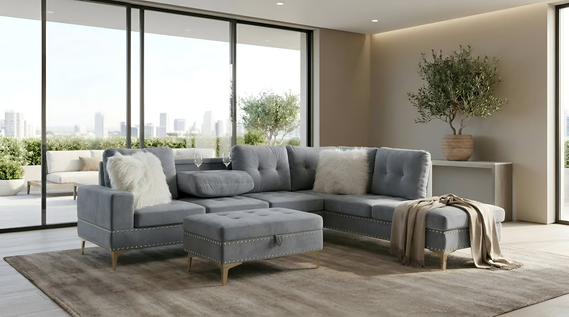ウニコソファ Solvana™ 7 Piece Outdoor Sectional – Big Joe