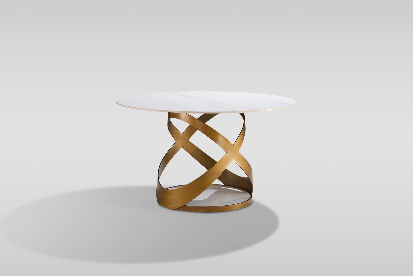 Dimi White/Bronze 5pc Dining Room Set D1550