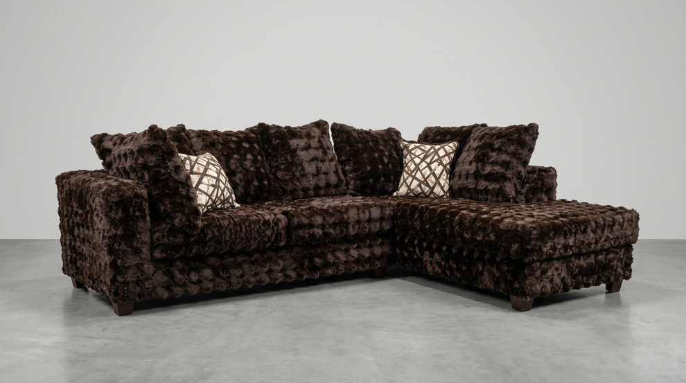 Mamba Chocolate Fabric Sectional