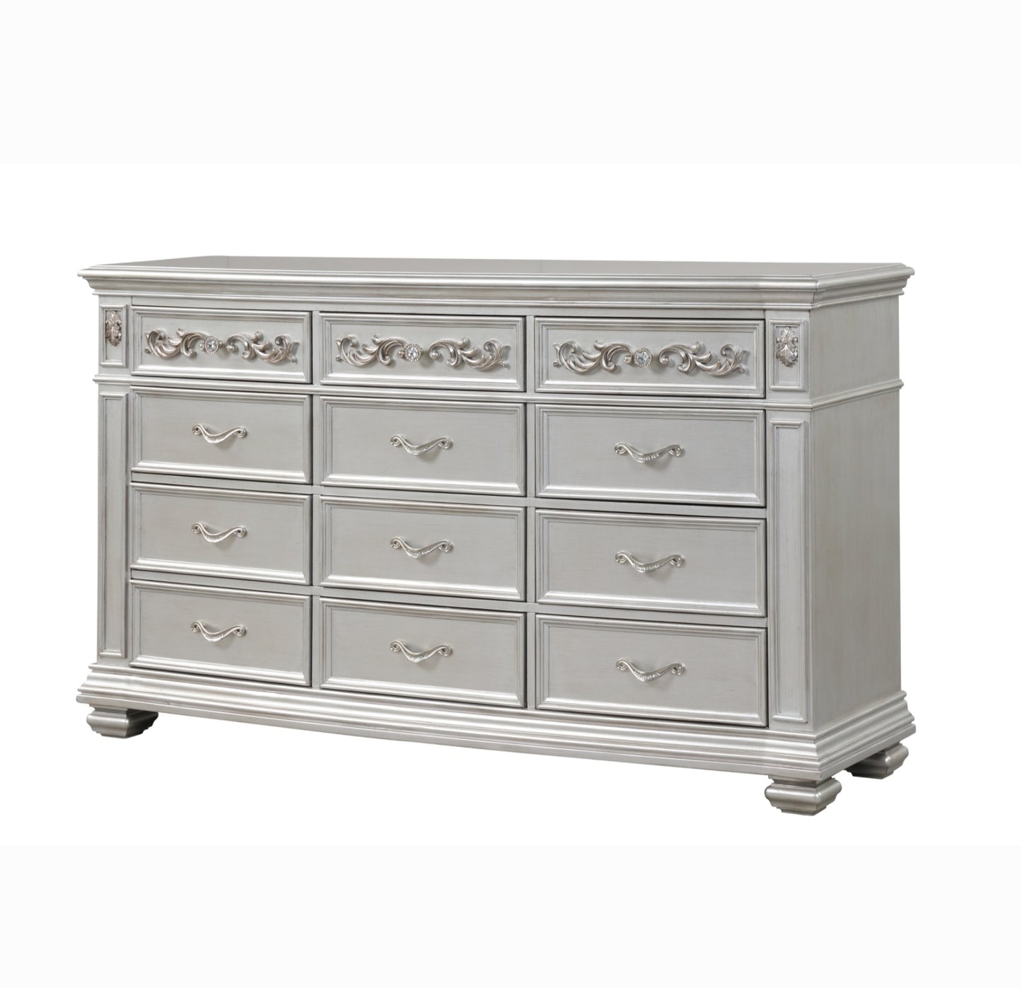 Valentina Silver Classic Luxury Bedroom Set
