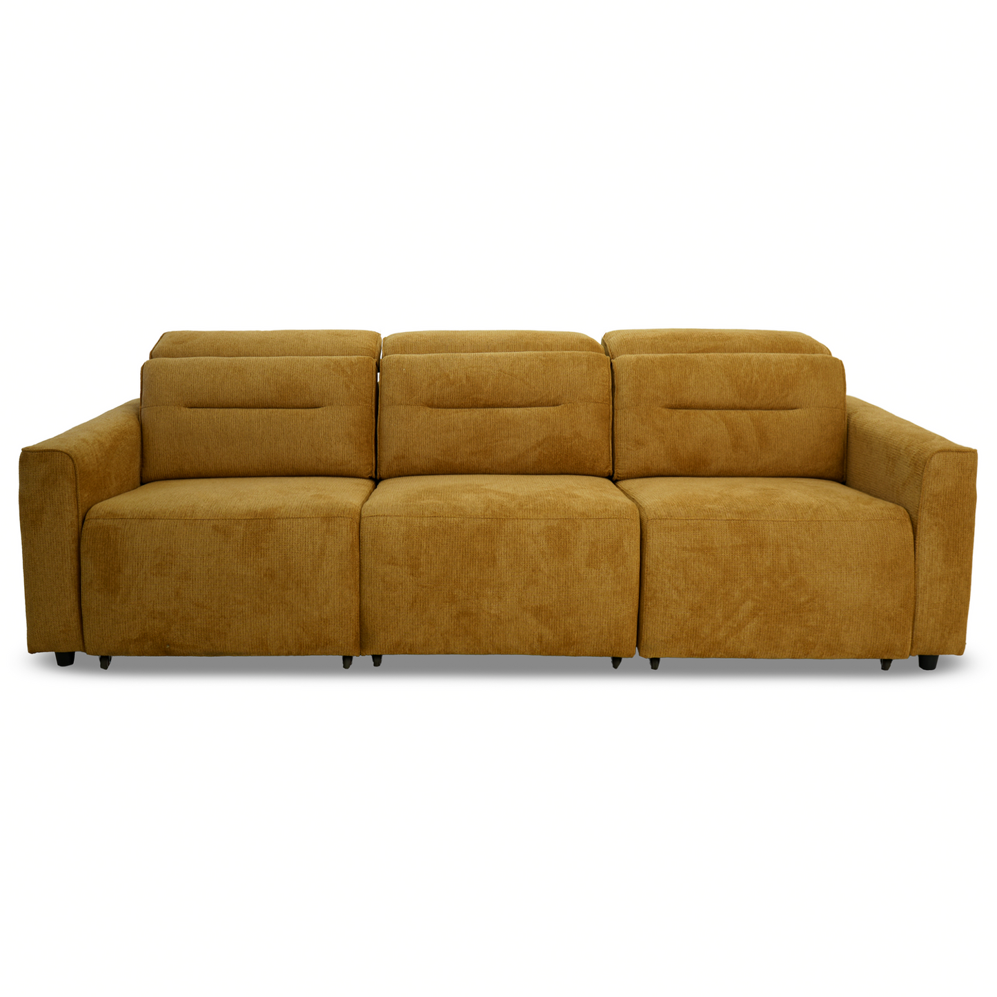 Falmouth Gold Fabric Power Slider Sofa