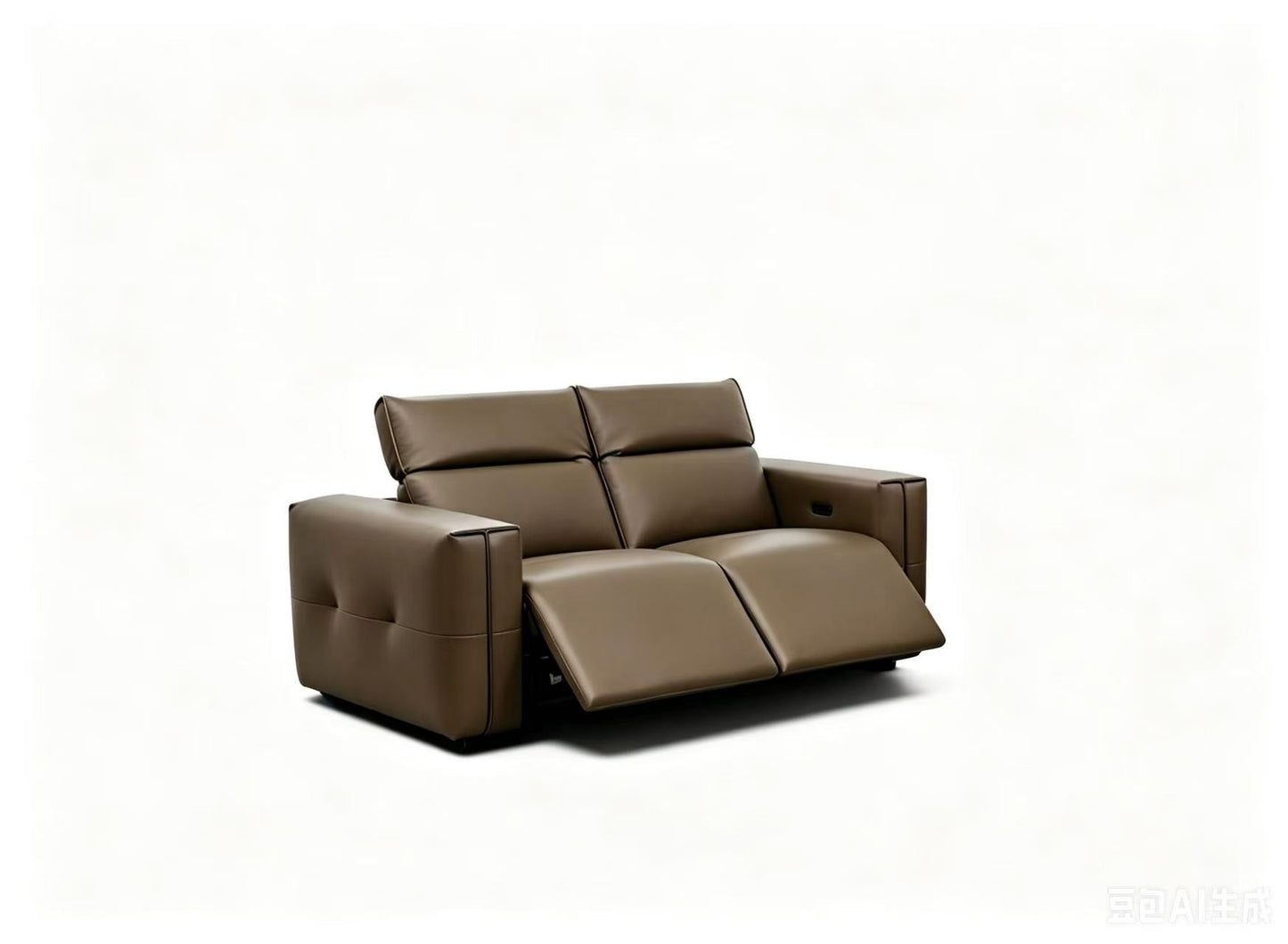 Ember Brown Italian Leather/Match POWER Reclining Sofa and Loveseat (3+2) MI-2500