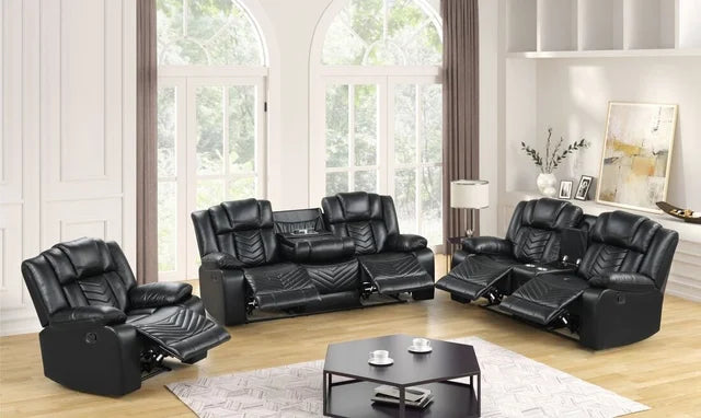 Ace Black BLUETOOTH SUBWOOFER SPEAKER 3pc Reclining Set