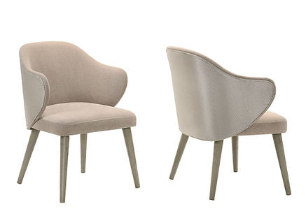 Adriana Grey Oak/Salmon 7pc MARBLE  Dining Set D1300