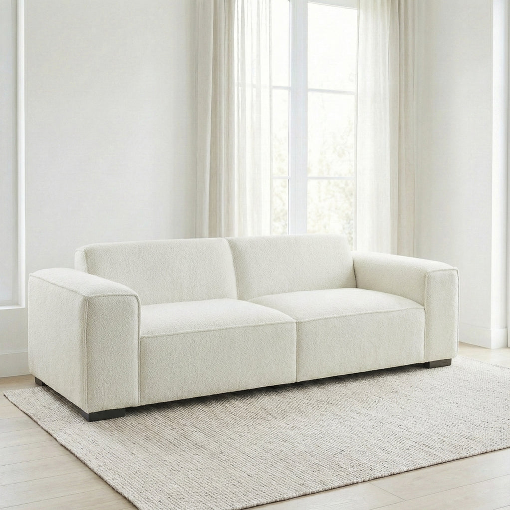 Woodley Modern Cream Boucle Sofa