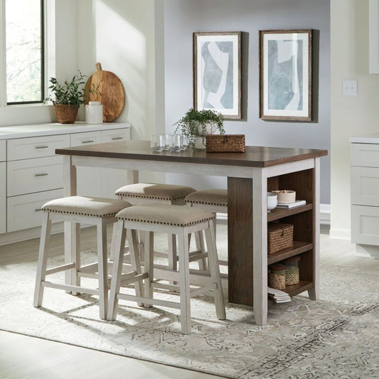 Two Tone 5pc Counter Height Set 942