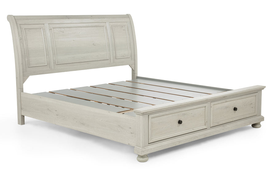 Claribelle White Storage Sleigh Bedroom Set 1820