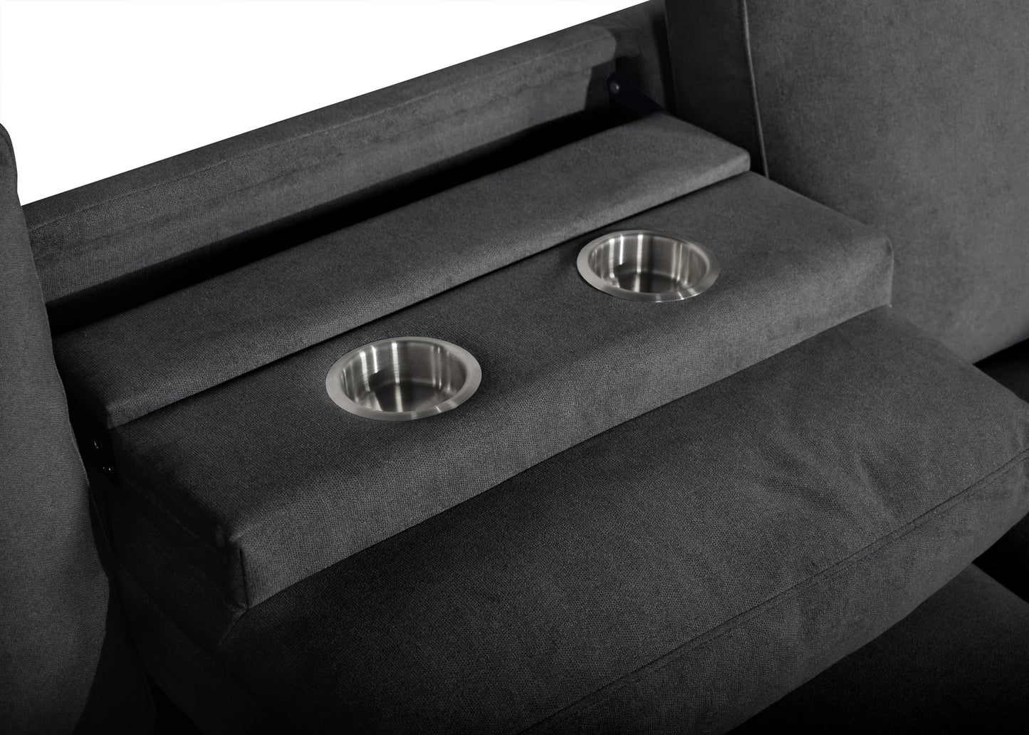 Bexley Black Fabric Pull-Out Bed Living Room Set S3690