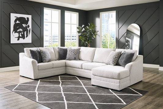 Koralynn Stone 3pc RAF Chaise Sectional 54102