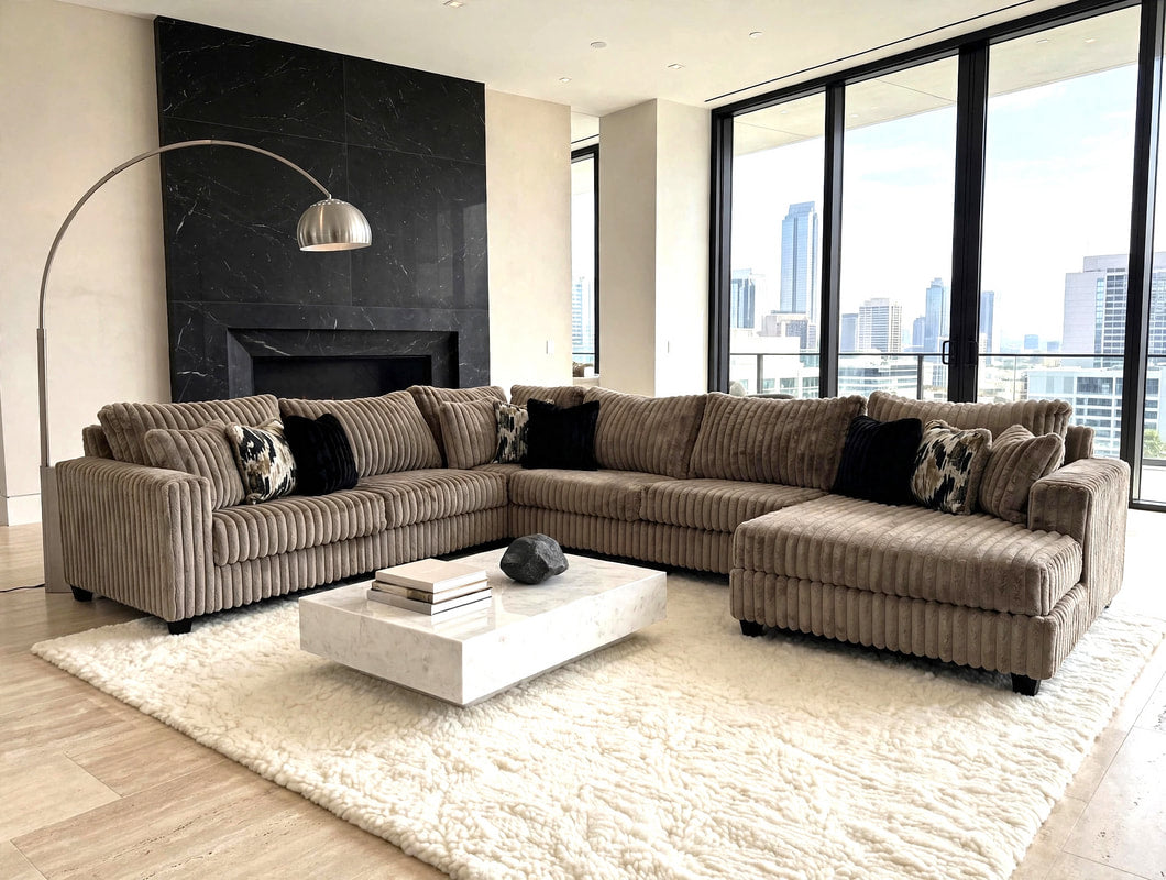 Cocoa 170" 4pc OVERSIZED Sectional 9900