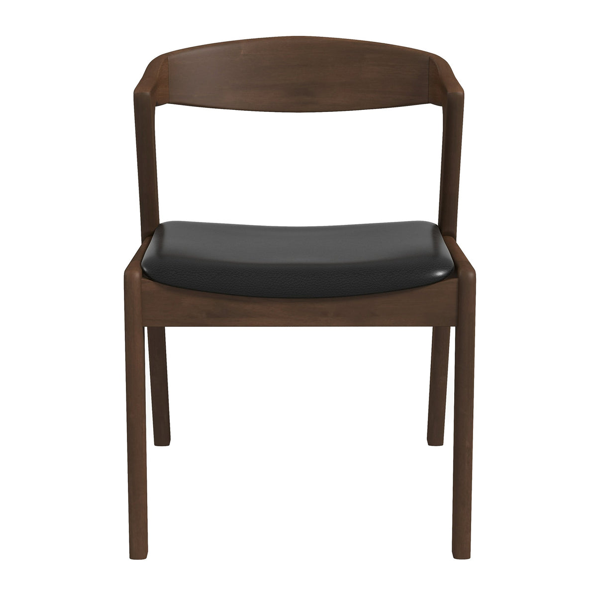 Dakota Solid Wood Black Velvet Dining Chair (Set Of 2)