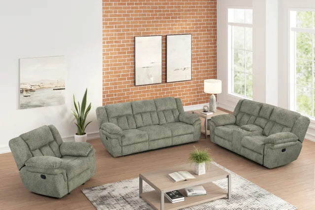 Dallas Sage Soft Fabric 3pc Reclining Set