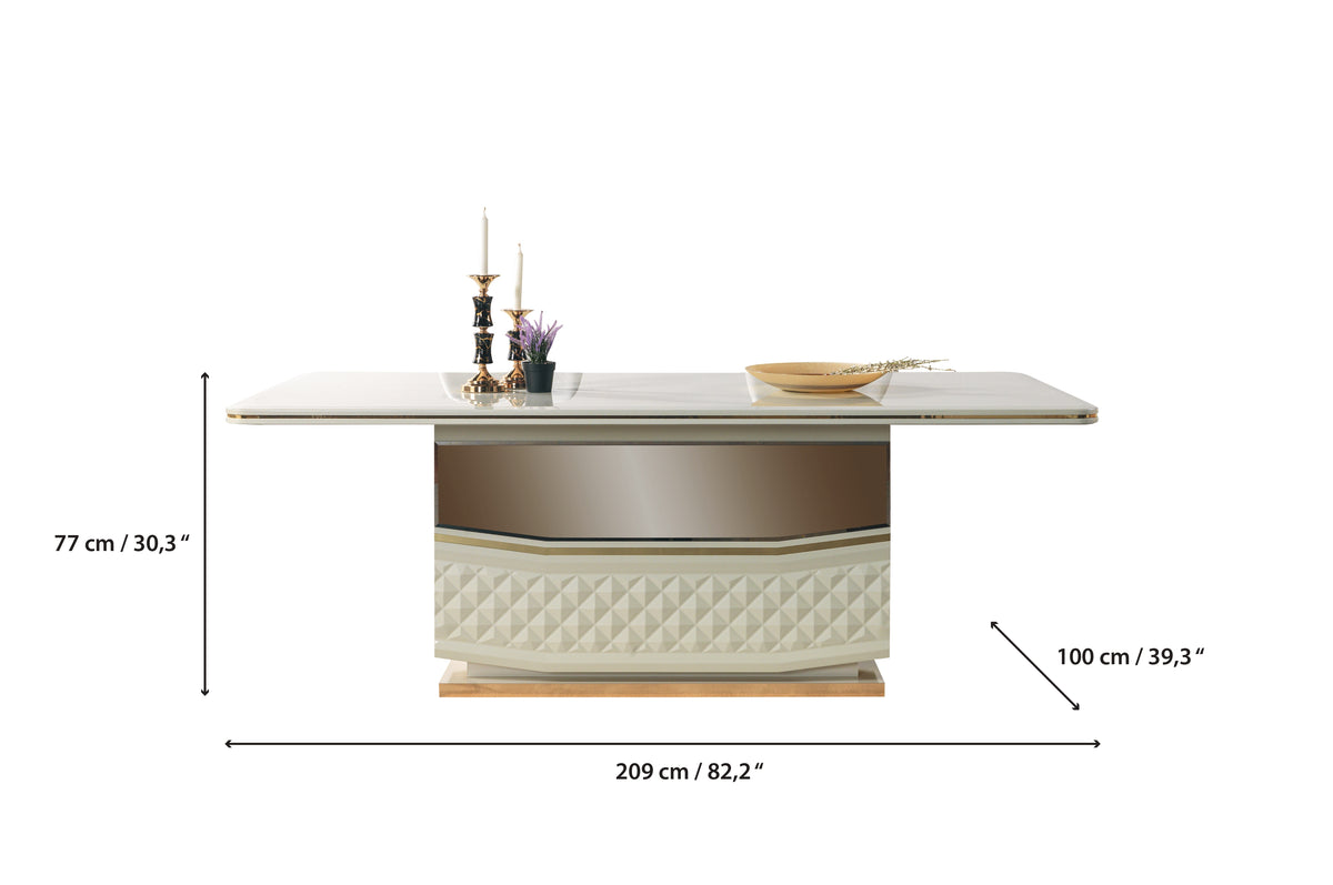 Anica Ivory 7pc Dining Room Set
