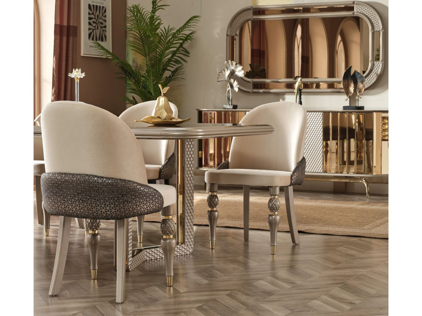 Madrid Diningroom Set(79"Dining Table & 6 Dining Chair)