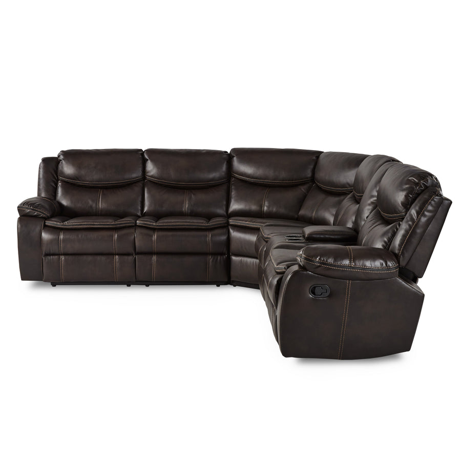 Bastrop Brown Reclining Sectional 8230