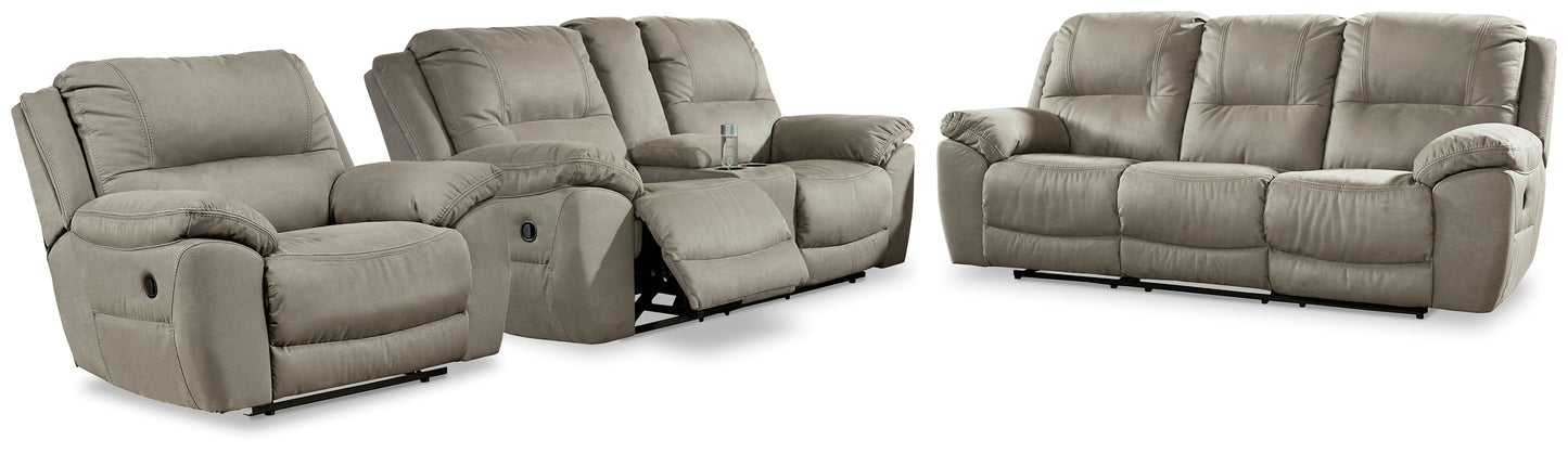 Next-Gen Gaucho Putty POWER Reclining Sofa and Loveseat 60806