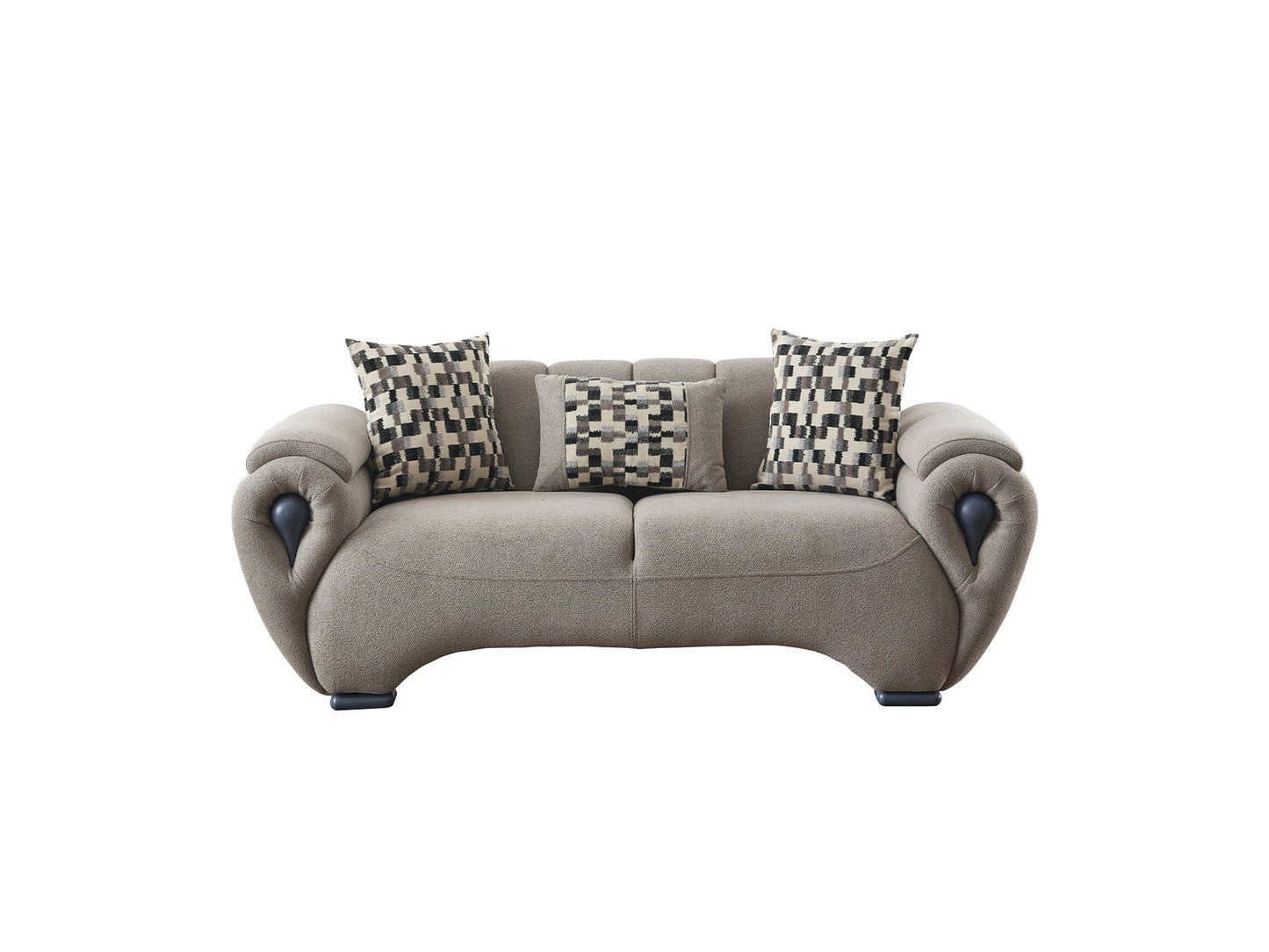 Damla 3-pieces (Sofa & Loveseat & Chair) Livingroom Set Cream