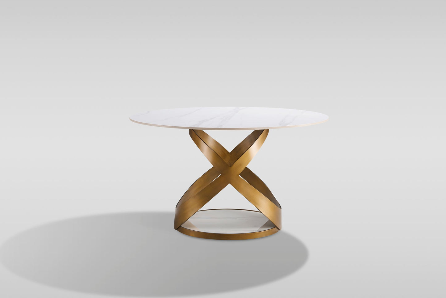 Dimi White/Bronze 5pc Dining Room Set D1550