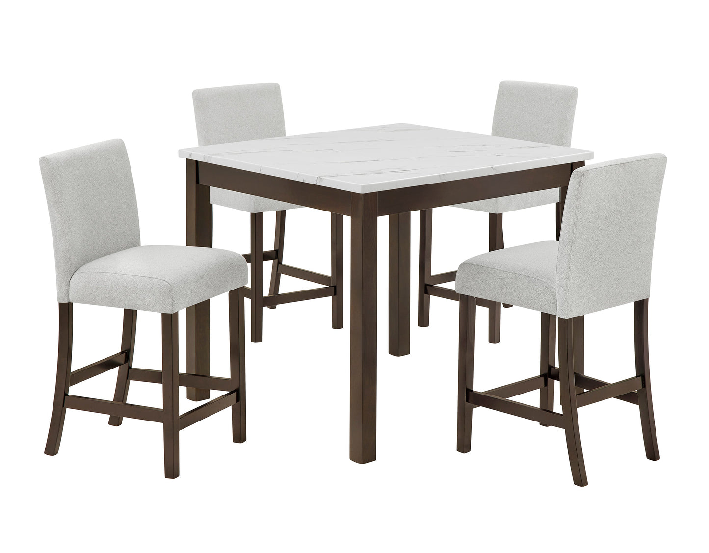 Lennon Brown/Gray 5pc Counter Height  Set 1715