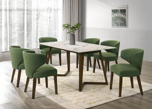 Cava20 Green 7pc Dining Room Set