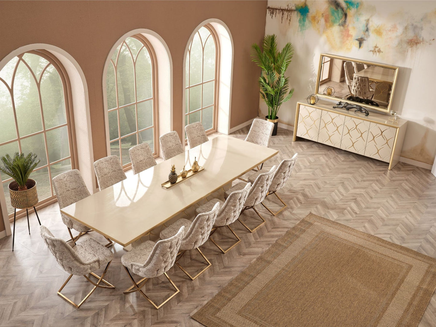 Napoli Diningroom Set (79"Dining Table & 6 Dining Chair)