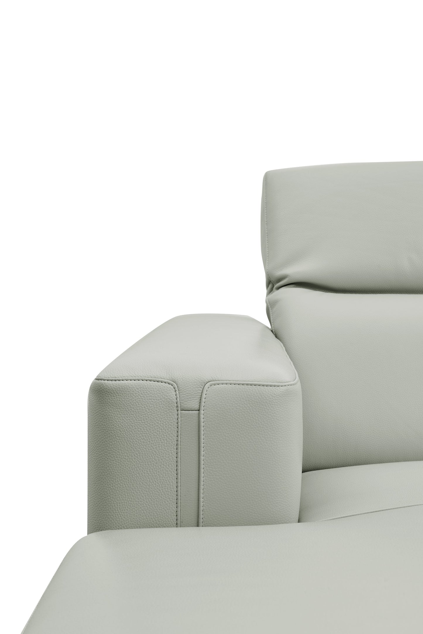 Noel Grey Italian Leather/Match POWER Reclining Sectional with Chaise MI-2525