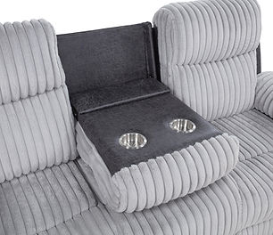 Lexy Grey  Cord/Air Leather 3pc Reclining Set S6050