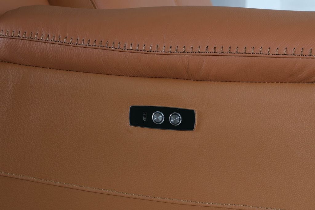 UR9762 7pc Camel TOP GRAIN 4pc Power Sectional