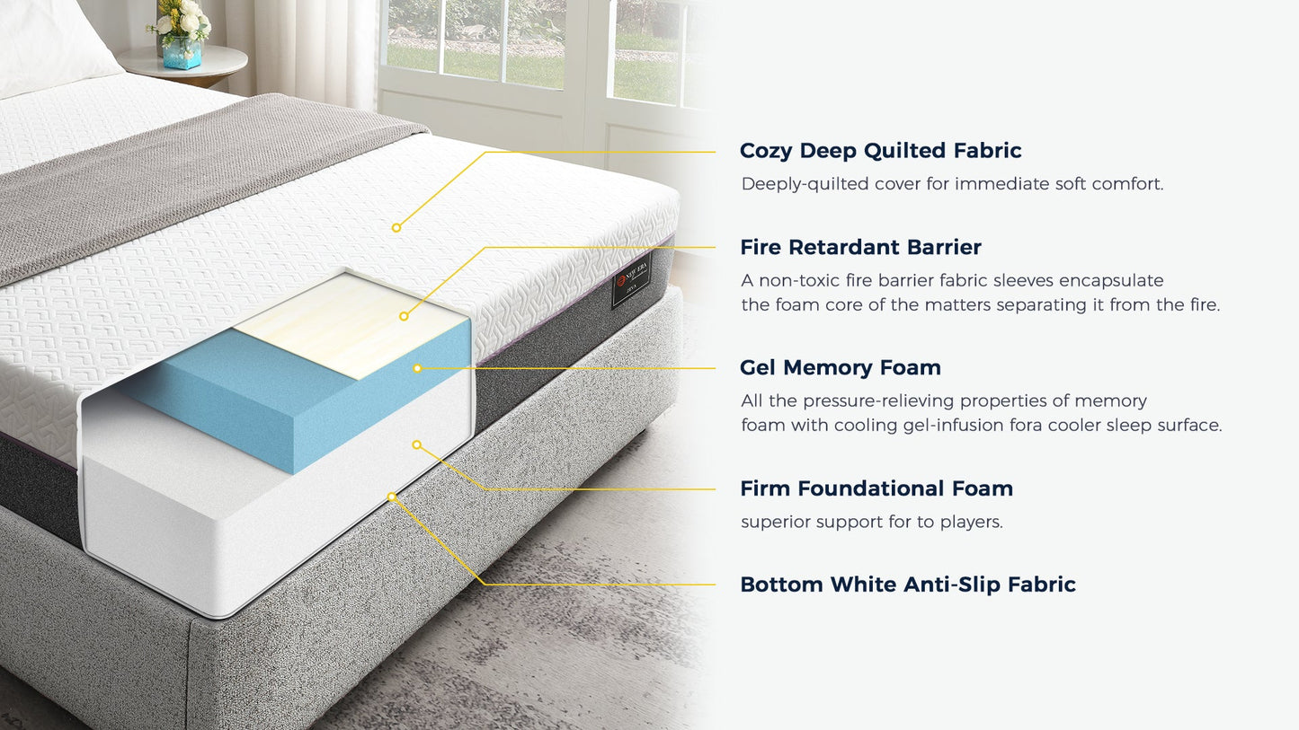 Zeva Gel Memory Foam 10" King Mattress M350