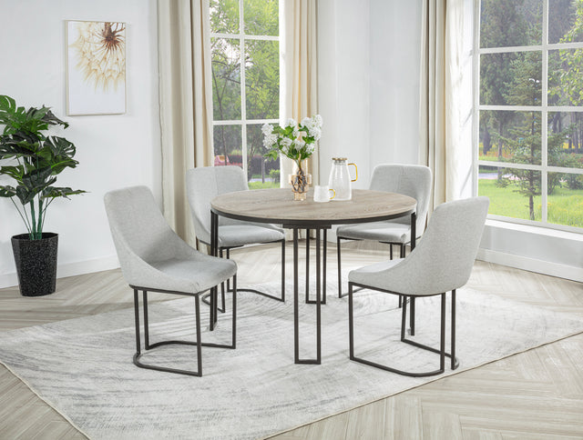 Verano Light Gray Round Dining Set 2203