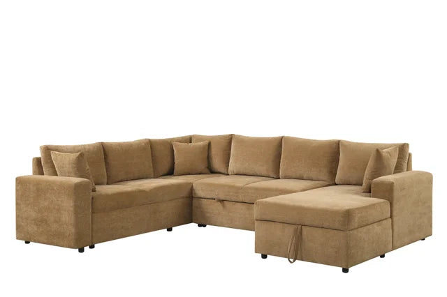 Forever2 Latte Sectional With Pull-Out Bed