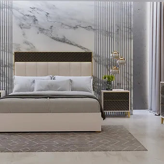 Gemma Collection Pearl Italian Luxury Bedroom Set