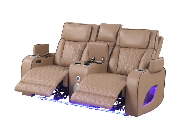 Rivera Saddle POWER/BLUETOOTH SPEAKERS/LED 3pc Reclining Set